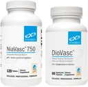 XYMOGEN NiaVasc 750 Παρατεταμένη απελευθέρωση Νιασίνη (120 δισκία) + DioVasc Υποστήριξη για Υγιείς Βδέλες + Μικροκυκλοφορία (60 κάψουλες)