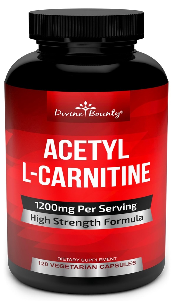Θεϊκές κάψουλες Acetyl L-καρνιτίνης 1200mg ανά υπηρεσία - L συμπλήρωμα καρνιτίνης 120 κάψουλες χορτοφάγων