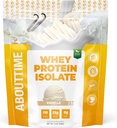 About Time Whey Protein Isolate Powder 25g Vanilla, Natural Ingredients, Non-GMO, Gluten-Free, Lactose-Free, Zero Sugar, Low Carb, 32 Servings