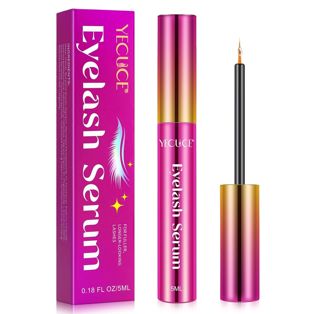 Lash Serum,5ML Lash Serum για την ανάπτυξη των βλεφαρίδων, Premium Ορός Ανάπτυξης των βλεφαρίδων για μακρύτερο, Fuller, και Thicker Lashes, Boost Lash Growth Serum: Απελευθερώστε τη δύναμη της φύσης για μαγευτικές βλεφαρίδες