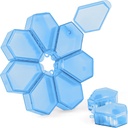 7-σε-1 Travel Hill Organizer Σετ περιλαμβάνει 7 μικρά εξαρτήματα κουτιών χαπιών που μπορούν να συγκεντρωθούν σε ένα κυκλικό μεγάλο κουτί χαπιών, κάθε μικρή θήκη χαπιών μπορεί να χρησιμοποιηθεί ξεχωριστά (1Pack Blue)