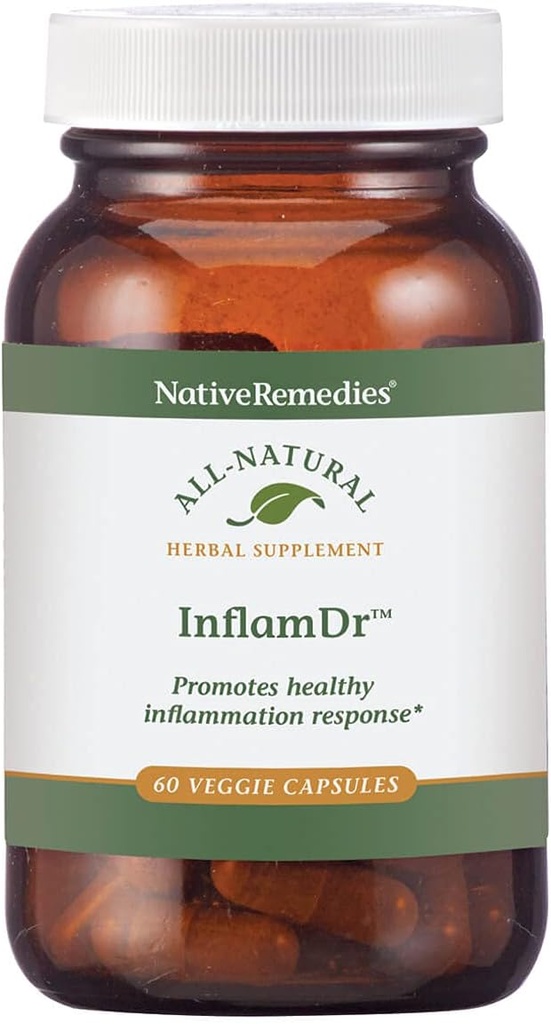 Native Remedies Inflam Dr. - Όλα τα φυσικά φυτικά συμπλήρωμα προωθεί υγιή φλεγμονή απόκριση - βοηθά στην καταπολέμηση του οξειδωτικού στρες σε κύτταρα - 60 Veggie Caps