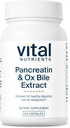 Vital Nutrients Pancreatin & Ox Bile Extract 500mg 