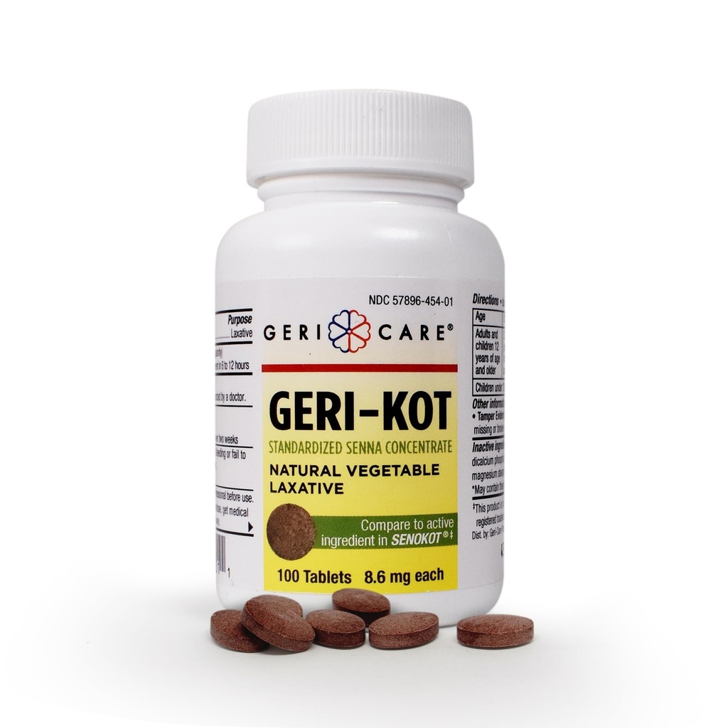 Geri- KOT Senna Laxative & Stool Αποσκληρυντικά Δισκία, 100ct
