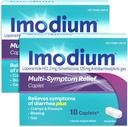 Imodium Multi-Symptom Relief Capets with Loperamide Hydrochloride and Simethicone, Anti-Diarrheal Medicine for Treatment of Diarrhea, Gas, Bloating, Cramps & Pressure, 2 Pack