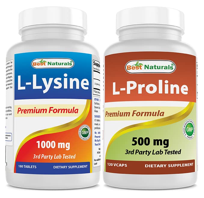 Best Naturals L-Lysine 1000mg & L- proline 500 mg