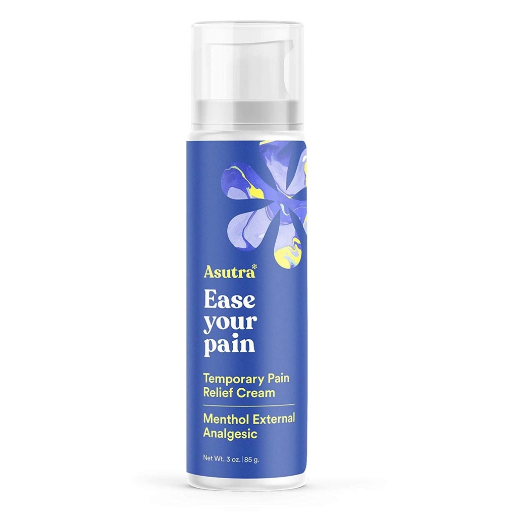 ASUTRA Relief Cream, 3 oz - Αίσθηση ψύξης, Προσωρινή ανακούφιση από μυϊκή δυσφορία και πόνο, 4% Μέντχολ, Arnica Montana, και Dimethyl Sulfone (MSM)