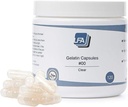 Size 00 Empty Capsules - Clear Gelatin - 120 Count Jar - Fits Capsule Machine Filling Tray - Joined Beef Gel Caps Easy Snap for DIY Powder Supplement Pills - Certified Halal