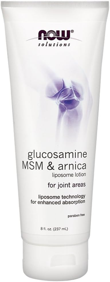 NOW Γλυκοσαμίνη, MSM & Arnica Liposome Lotion, 8-Ounce (πακέτο του 2)