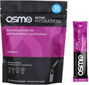 Osmo Active Hydration Electrolyte Powder - Περιλαμβάνει Νάτριο, Μαγνήσιο, Κάλιο, Καρβίδια & Βιταμίνες, Όλα τα φυσικά συστατικά, 3X Γρηγορότερη ενυδάτωση, Ενισχύει την ισχύ και την αντοχή - 16 πακέτα, BlackBerry