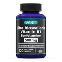 VANI 500MG Βενφοτιαμίνη με B1, 5X Χρόνος Λιπαρά & Διαλυτό νερό Συμπλήρωμα θειαμίνης B1 – Tested τρίτο μέρος, χωρίς γλουτένη (120 κάψουλες)
