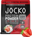 Jocko Fuel Mölk Whey Protein Powder 22g Low Sugar Monk Fruit Blend - Muscle Recovery & Growth, Packaging May Vary (27 Servings, Strawberry Milkshake)
