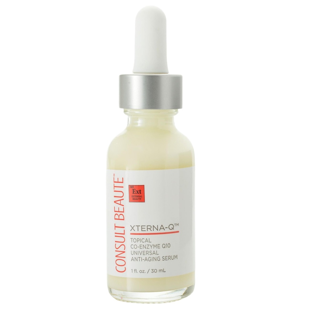 Συμβουλευτείτε Beaute XTERNA-Q COEnzyme Q10 Αντιγηραντικός ορός για πρόσωπο και λαιμό, εξομάλυνση CoQ10 Peptides, λάδι φρουτοχυμών, αντιοξειδωτική φροντίδα δέρματος 1 Fl. Oz.