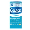 Colace Clear Stool Αποσκληρυντής για Απαλή Αποτελεσματική Δυσκοιλιότητα Ανακούφιση, # 1 Γιατρός Συνιστάται Αποσκληρυντής Στολών Brand, Dye Free, 50 mg Docusate Κάψουλες, 60 Count