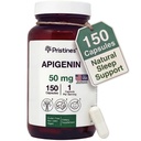 PRISTINE'S Apigenin συμπλήρωμα για κάψουλες ύπνου - 50mg 150 ημέρα προσφοράς - Prostate & Sleep Support Found in Chamomile Powder for Relaxation, Healthy Aging, Brain & Heart Health, & Immunity