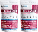 BEET'UMS Τσίχλες τεύτλων - Premium Βιολογικό συμπλήρωμα σκόνης χυμού τεύτλων - Nitric Oxide Energy & Blood Flow Circulation Support - Real Chocolate Ρόδι Τσίχλες Υγείας με 7 Superfoods (2)