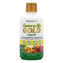 NaturesPlus Πηγή της ζωής Gold Multivitamin Liquid 30 oz Υποστηρίζει την παραγωγή ενέργειας, Υγιεινό ανοσοποιητικό σύστημα & Well-Being Περιλαμβάνει βιταμίνες D3, B12, K2 & πάνω από 120 ολόκληρα θρεπτικά συστατικά τροφίμων - 30