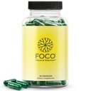 Think FOCO Κάψουλες (13+) Natural Focus συμπλήρωμα για εφήβους & ενήλικες - Brain Nootropic για συγκέντρωση, μνήμη, διανοητική σαφήνεια, γνωστική ενίσχυση Βιταμίνες - Συμπληρώματα προσοχής - 60 κάψουλες