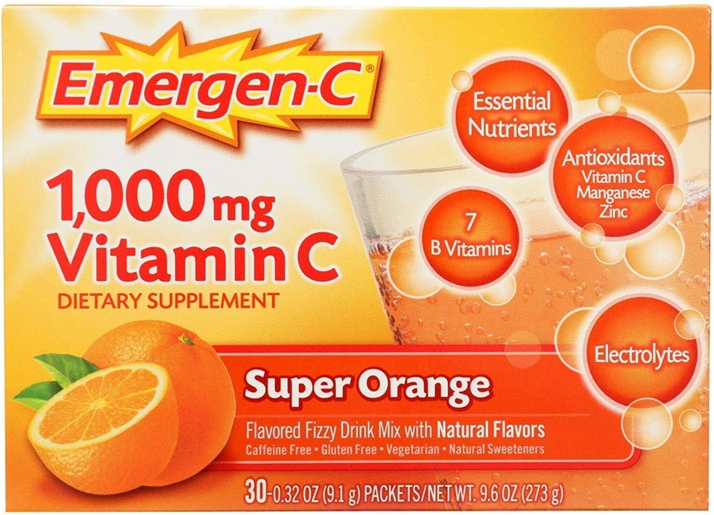 Emergen-C Super Orange, 0,32 ουγγιά (πακέτο των 30)