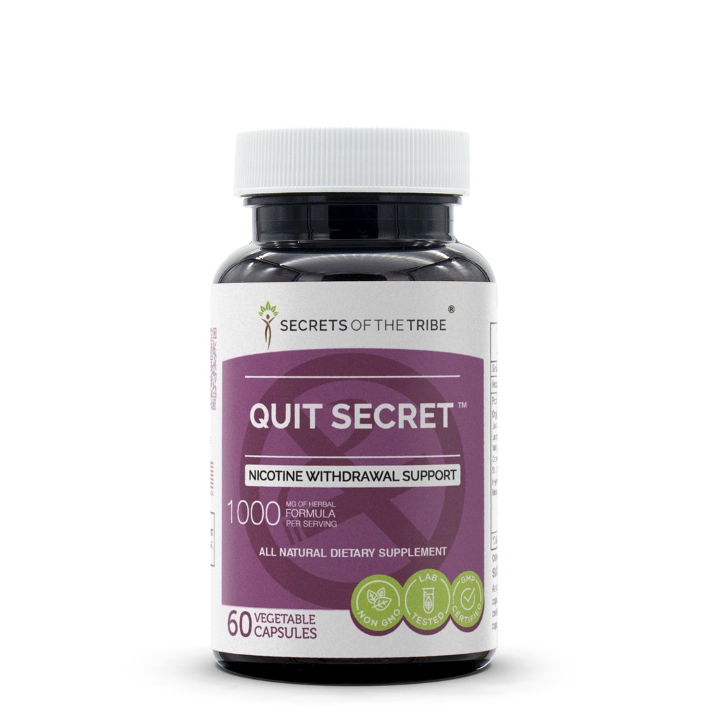 Μυστικά της Φυλής - Quit Secret, Nicotine Reception Support, Βότανο συμπλήρωμα Blend (60 κάψουλες)