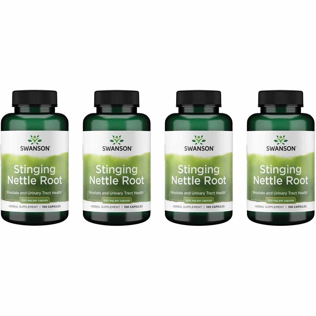 Swanson Stinging Nattle Root (Urtica Dioica) - Βότανο συμπλήρωμα - (100 κάψουλες, 500mg) (4 Συσκευασία)