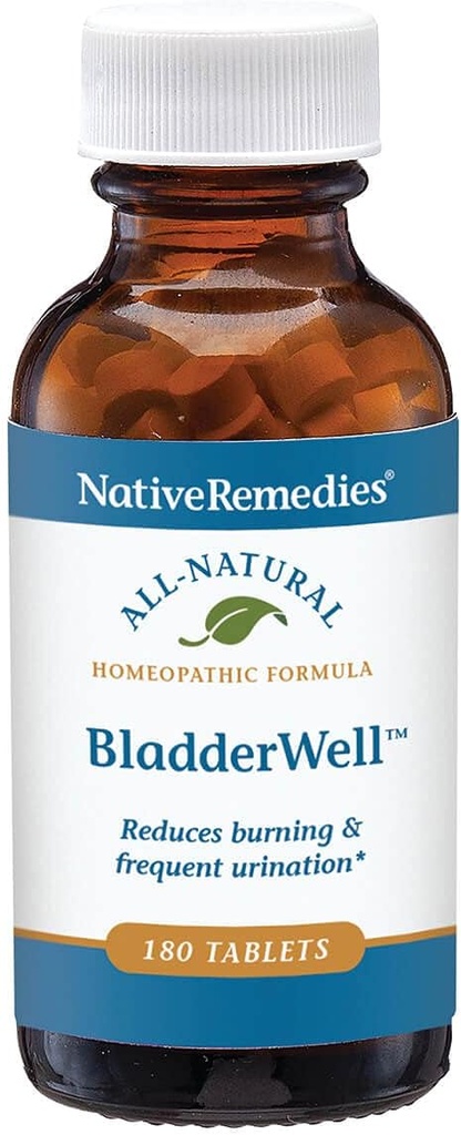 Native Remedies BladderWell Tablets - Φυσική ομοιοπαθητική φόρμουλα για καύση και συχνή ούρηση - Υποστηρίζει την υγεία της ουροδόχου κύστης - 180 δισκία