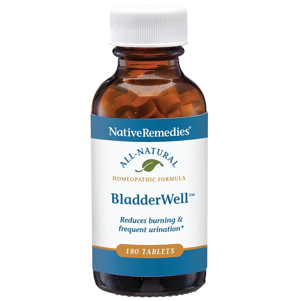 Native Remedies BladderWell Tablets - Φυσική ομοιοπαθητική φόρμουλα για καύση και συχνή ούρηση - Υποστηρίζει την υγεία της ουροδόχου κύστης - 180 δισκία