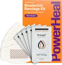 PowerHeal Bioelectric Bandage Kit for Wound Care & Fast Healing – 3-Layers w/Bioelectric Pad, Absorbent Pad, Adhesive + Wound Hydrogel – για περικοπές, εκδορές, blisters, Burns – 5-Pack, 2.3" x 3,5"
