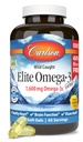 Carlson - Elite Omega-3 Gems, 1600 mg Ωμέγα-3 Λιπαρά Οξέα Συμπεριλαμβανομένων των EPA και DHA, Νορβηγικά, συμπλήρωμα ιχθυελαίου άγριας καλλιέργειας, Που προέρχονται Βιώσιμα Ωμέγα 3 Κάψουλες ιχθυελαίου, λεμόνι, 130 Softgels