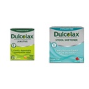Dulcolax Διεγερτικά Laxative Tablets (100 Count) Απαλή Διανυκτέρευση Δυσκοιλιότητα Ανακούφιση, Bisacodyl 5mg & Αποσκληρυντής Αποσκληρυντικού Υγρού Gel Κάψουλες (50ct) Απαλή Ανακούφιση, Δοκιμαστικό Νάτριο 100mg