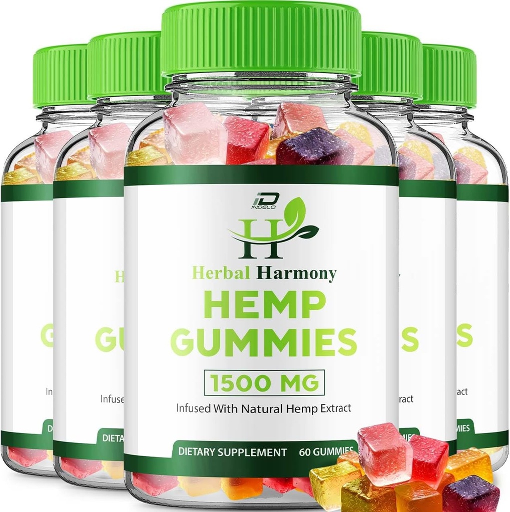 Βότανο Αρμονία Gummies για άνδρες και γυναίκες - Βότανο Αρμονία Gummy, Βότανο Αρμονία εγχύεται με εκχύλισμα κάνναβης, Βότανο Αρμονία Φυσικό Hemp Supplement Κριτικές (5 Pack - 300 Gummies)
