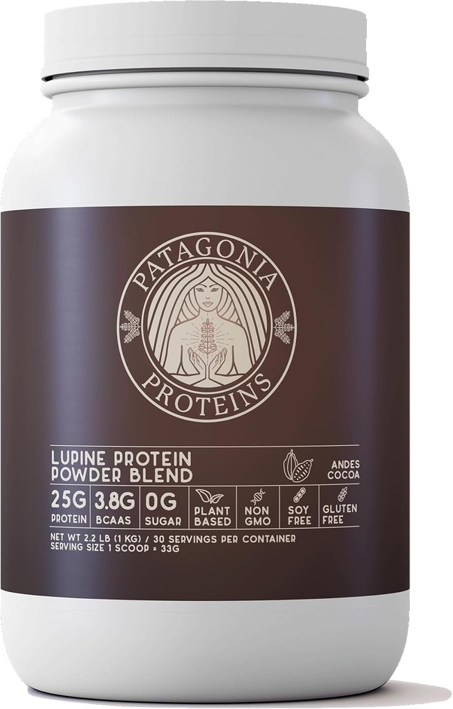 Πρωτεΐνη Vegan Συγκομιδή στην Παταγονία, 25g, 110 Cal, 3.8g BCAAs, Φυτικών, Μη-ΓΤΟ, Χωρίς ζάχαρη, Χωρίς σόγια, Χωρίς γλουτένη (Άνδες Κακάο, 30 εξυπηρετούν)