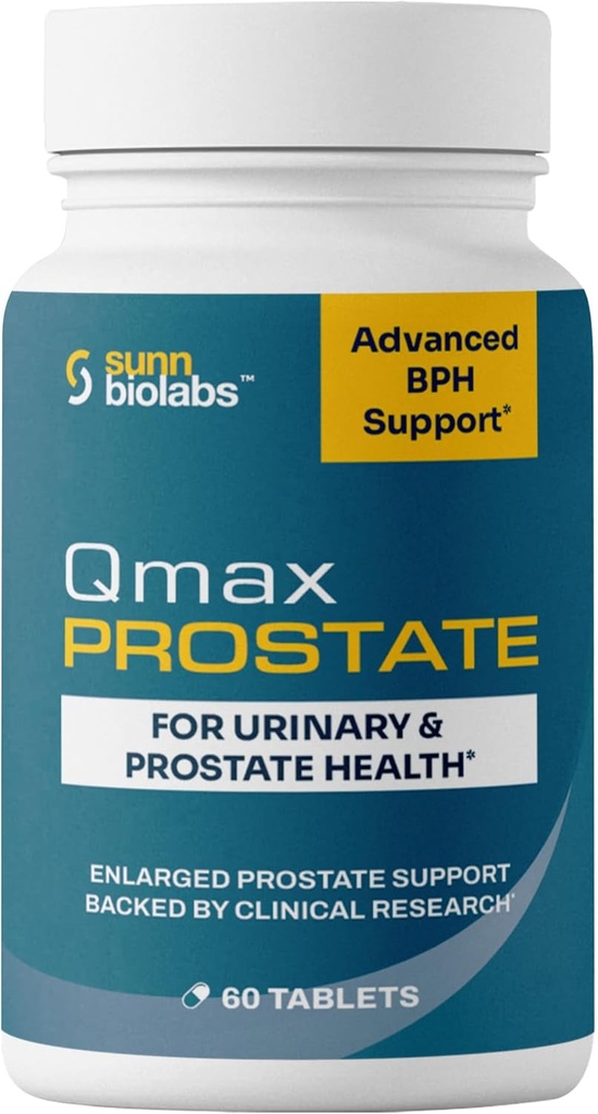 Qmax Prostate with Premium Saw Palmetto - Doctor Formulated Supplement for BPH, Enlarged Prostate, and Urinary Flow Support - Prostate Health for Men