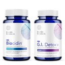 Biocidin Capules and GI Detox+ Binder Bundle - Υποστηρίζει την αποσυναρμολόγηση των βιοφίλμ, την υγιή αποτοξίνωση και τον πλήρη καθαρισμό του σώματος με βοτανικά, ζεόλιθο και ενεργοποιημένο άνθρακα