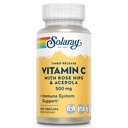 SOLARAY Vitamin C Capsules with Rose Hips - Vitamin C Supplement 500 mg for Adults, Antioxidant & Healthy Immune System Support for Women & Men, Timed Release - 100 Count Veg Caps