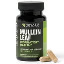 Mullein Leaf Κάψουλες για την αναπνευστική υγεία - 5000mg Extract 10:1 για την υποστήριξη των πνευμόνων και την ανοσοποιητική λειτουργία - 30 Count - Vegan, μη ΓΤΟ κάψουλες - συμπλήρωμα βοτάνων για την καθημερινή ευεξία - 1 μήνα προσφοράς