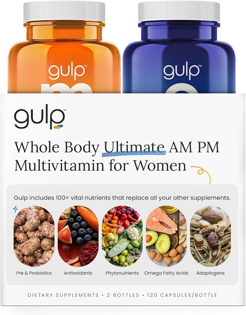 Gulp Ultimate Multivitamin for Women - AM PM Συμπληρώματα για τη φυσική ενέργεια, την ανοσία, την υγεία των οστών και τον ύπνο 