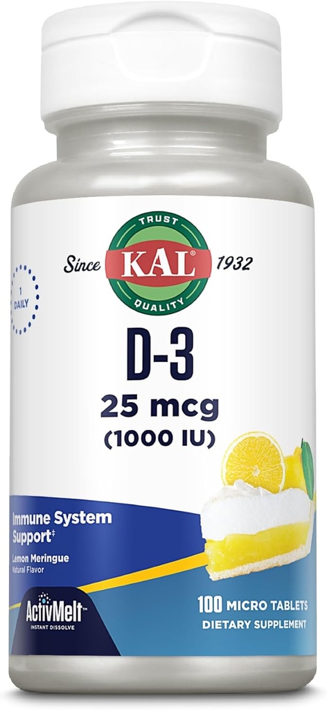 KAL Βιταμίνη D-3 1000 IU 