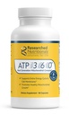 Researched Nutritionals ATP 360 - Mitochondrial Supplements to Support Entire Energy Cycle & Cell Membranes - Clinically Researched ATP Supplements, High Dose CoQ10, R-Lipoic Acid & PQQ, 90 Capsules