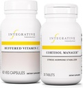 Integrative Therapeutics Bundle with Cortisol Manager, 30 Tablets - Buffered Vitamin C Capsules 1,000 mg, 60 Vegan Capsules - Stress Supplement with Ashwagandha* - Immune Supplement with Antioxidants*