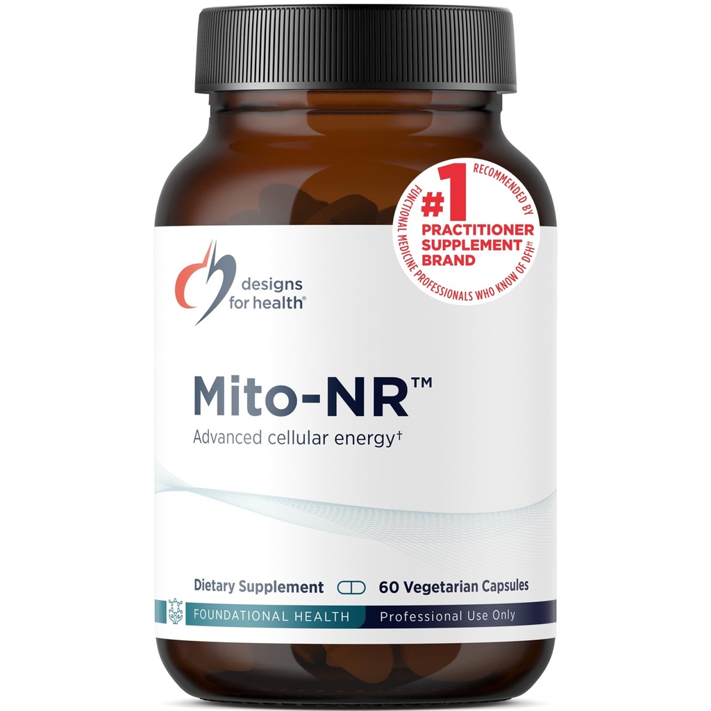 Designs for Health Mito-NR - Nicotinamide Riboside (NAD Supplement) with COQ10 + Trans Geranylgeraniol - NR + GG Supplement for Mitochondrial Cell Health Support (60 Capsules)