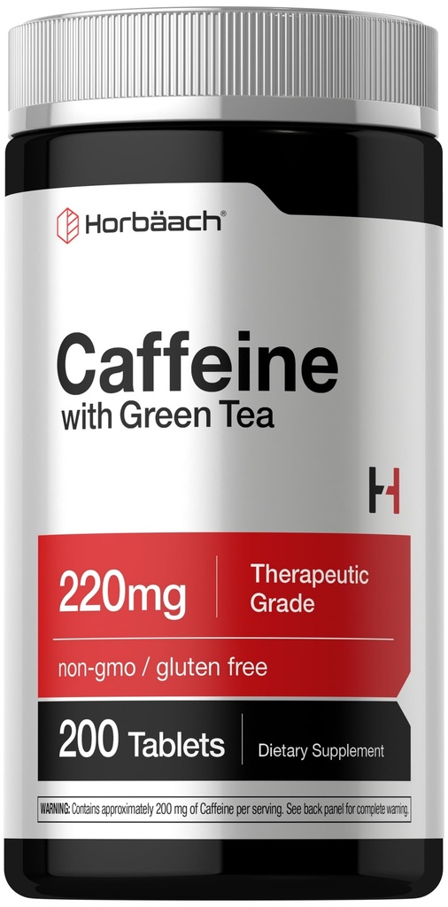 Horbäach χάπια καφεΐνης 200mg με πράσινο τσάι 200 δισκία 