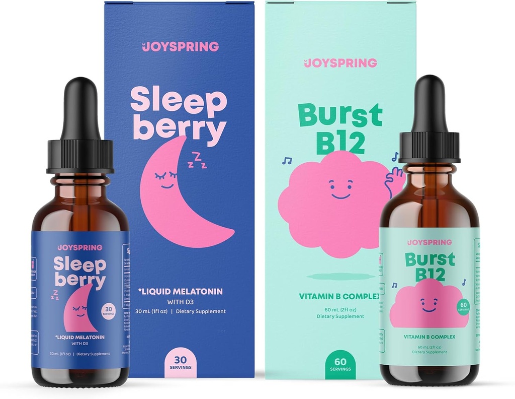 JoySpring Bundle - SleepBerry και βιταμίνη Β Complex Υγρό για παιδιά