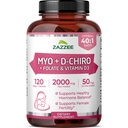 Myo και D-Chiro Inositol συμπλήρωμα για τις γυναίκες - συμπλήρωμα γονιμότητας για τις γυναίκες με Ideal 40:1 αναλογία Myo & D-Chiro Inositol D3 & μεθυλοφολικό Ovarian υποστήριξη Βιταμίνες - ISO Lab Tested (30 Servings)