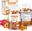 120 Count Berberine Extract Gummies 2000mg Φυσικό οργανικό εκχύλισμα βερβερίνης HCI συμπλήρωμα με Ceylon Κανέλας Turmeric για γυναίκες άνδρες υποστήριξη Πεζοληπτικό ανοσοποιητικό σύστημα Μεταβολισμός μικτή γεύση μούρου