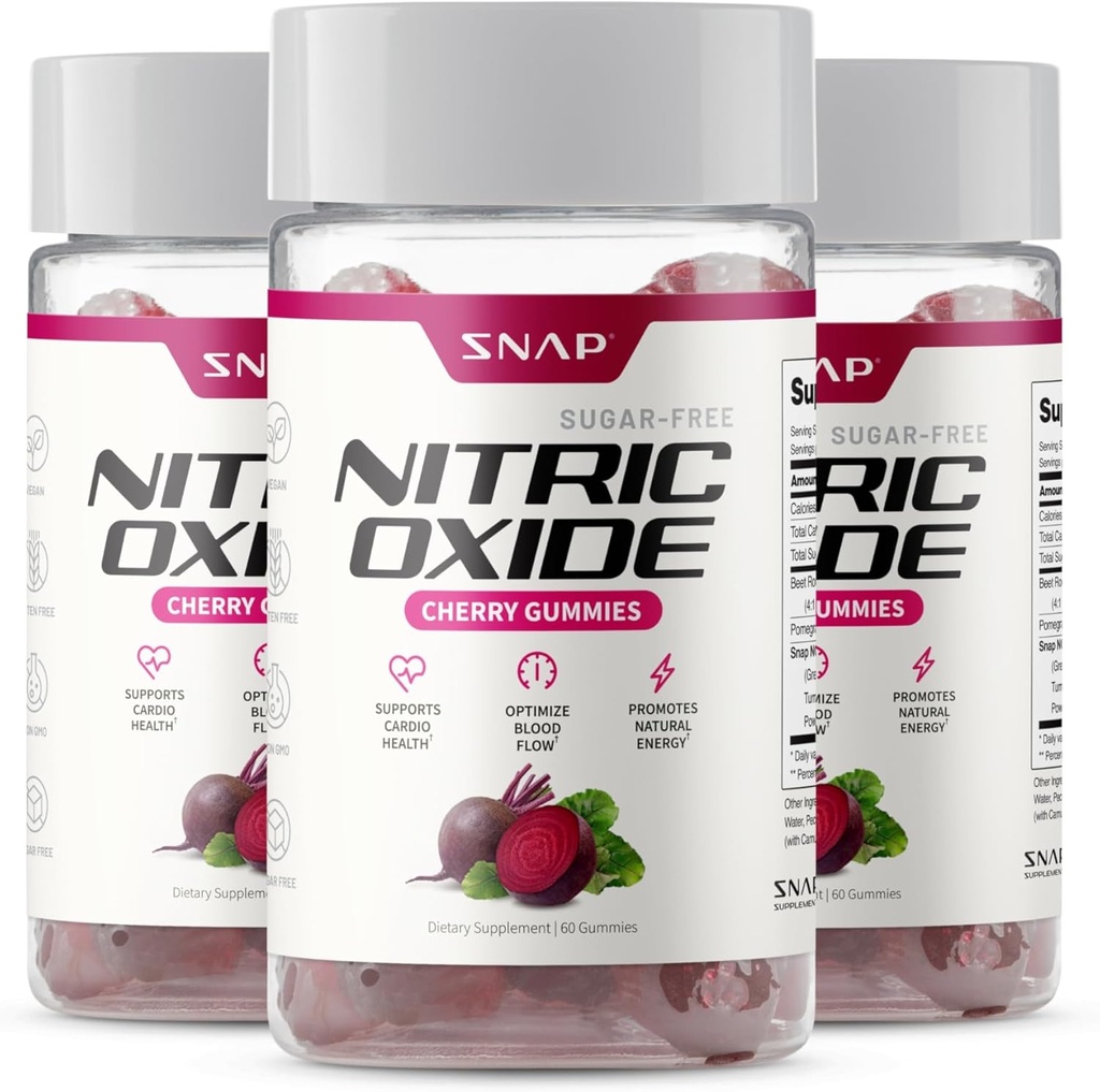 Συμπληρώματα Nitric Oxide Root Gummies - Υποστήριξη υγιή κυκλοφορία αίματος, 180 Gummies