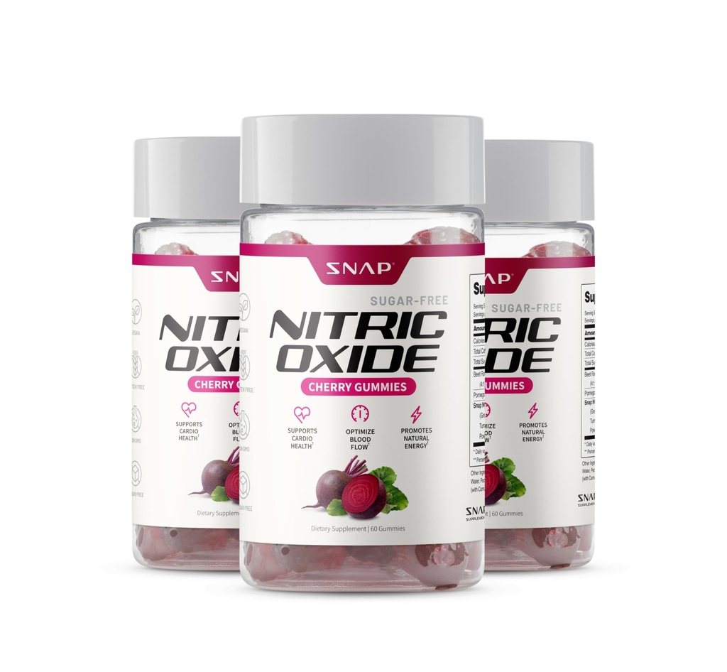 Συμπληρώματα Nitric Oxide Root Gummies - Υποστήριξη υγιή κυκλοφορία αίματος, 180 Gummies