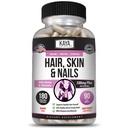 Κάψουλες καρφιών Kaya Naturals BIOTIN Vitamin D Vitamin B-12 A Follic Acid Support, συμπλήρωμα βιταμίνης υποστήριξης μαλλιών - 180 Count