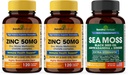 Sandhu Herbals Zinc 50mg & Sea Moss Black Seed Oil Ashwagandha Ginger Burdock Root συμπλήρωμα για άνδρες και γυναίκες