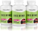 NaturalSlim Stress Relief Supplement - Stress Defender, High Cortisol Reducer, Control Cravings, Sleep & Metabolism Support with Vitamin B5 Pantothenic Acid & L Tyrosine 180 Vegetable Capsules 3 Pack